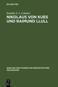 Nikolaus von Kues und Raimund Llull_cover