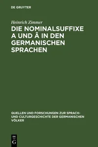 Die Nominalsuffixe A und in den germanischen Sprachen_cover