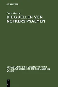 Die Quellen von Notkers Psalmen_cover