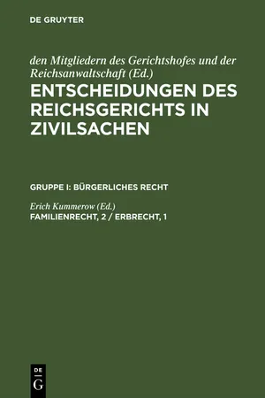 Familienrecht, 2 / Erbrecht, 1