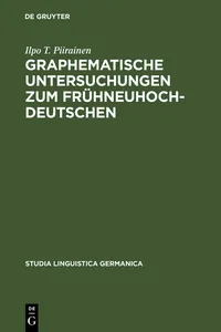 Graphematische Untersuchungen zum Frühneuhochdeutschen_cover