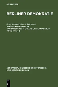 Hauptstadt im Nachkriegsdeutschland und Land Berlin_cover