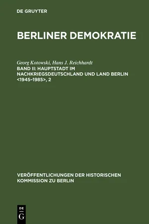 Hauptstadt im Nachkriegsdeutschland und Land Berlin