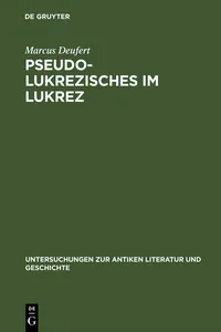 Pseudo-Lukrezisches im Lukrez_cover