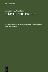 Briefe aus den Jahren 1798 bis 1805_cover