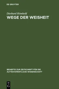 Wege der Weisheit_cover