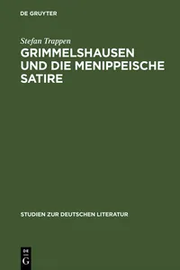 Grimmelshausen und die menippeische Satire_cover