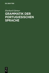 Grammatik der portugiesischen Sprache_cover