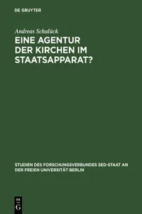 Eine Agentur der Kirchen im Staatsapparat?_cover