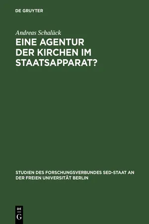 Eine Agentur der Kirchen im Staatsapparat?