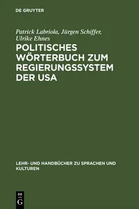 Politisches Wörterbuch zum Regierungssystem der USA_cover