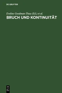 Bruch und Kontinuität_cover