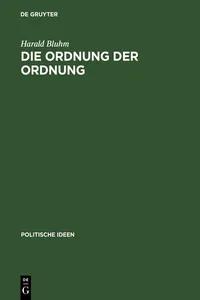 Die Ordnung der Ordnung_cover