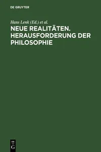 Neue Realitäten. Herausforderung der Philosophie_cover