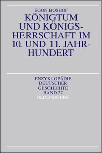 Königtum und Königsherrschaft im 10. und 11. Jahrhundert_cover