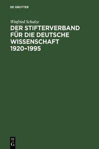 Der Stifterverband für die Deutsche Wissenschaft 1920–1995_cover