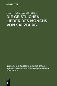 Die geistlichen Lieder des Mönchs von Salzburg_cover