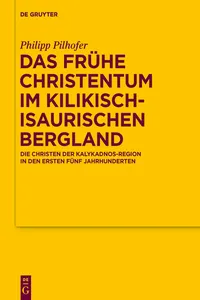 Das frühe Christentum im kilikisch-isaurischen Bergland_cover