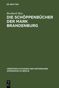 Die Schöppenbücher der Mark Brandenburg_cover