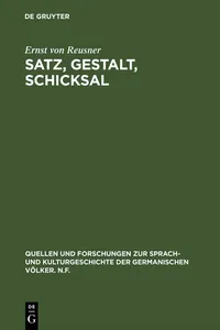 Satz, Gestalt, Schicksal_cover