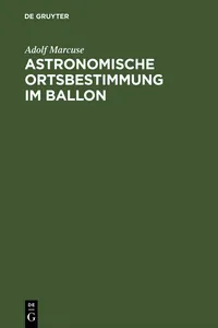 Astronomische Ortsbestimmung im Ballon_cover