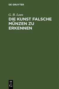 Die Kunst falsche Münzen zu erkennen_cover