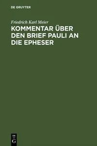 Kommentar über den Brief Pauli an die Epheser_cover