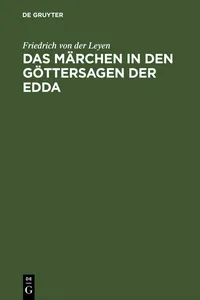 Das Märchen in den Göttersagen der Edda_cover