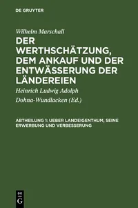 Ueber Landeigenthum, seine Erwerbung und Verbesserung_cover