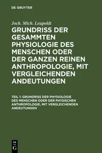 Grundriß der Physiologie des Menschen oder der physischen Anthropologie, mit vergleichenden Andeutungen_cover