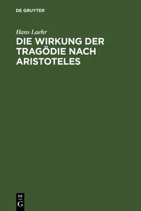 Die Wirkung der Tragödie nach Aristoteles_cover