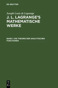 Die Theorie der analytischen Functionen_cover