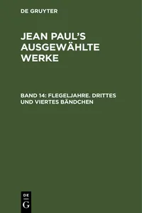 Flegeljahre. Drittes und viertes Bändchen_cover