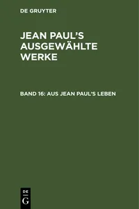 Aus Jean Paul's Leben_cover