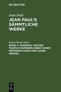 Auswahl aus des Teufels Papieren; nebst einem nöthigen Aviso vom Juden Mendel_cover