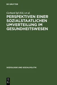 Perspektiven einer sozialstaatlichen Umverteilung im Gesundheitswesen_cover