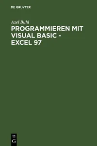 Programmieren mit Visual Basic - Excel 97_cover