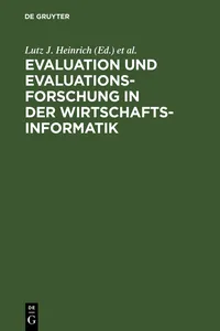Evaluation und Evaluationsforschung in der Wirtschaftsinformatik_cover