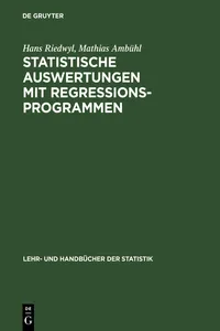 Statistische Auswertungen mit Regressionsprogrammen_cover