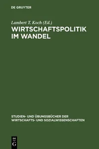 Wirtschaftspolitik im Wandel_cover