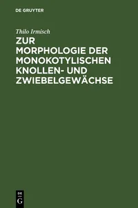 Zur Morphologie der monokotylischen Knollen- und Zwiebelgewächse_cover