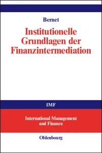 Institutionelle Grundlagen der Finanzintermediation_cover