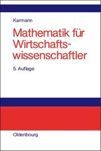 Mathematik für Wirtschaftswissenschaftler_cover