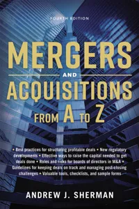 Mergers and Acquisitions from A to Z_cover