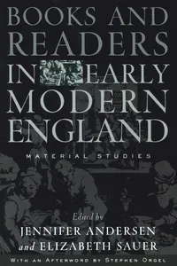 Books and Readers in Early Modern England_cover