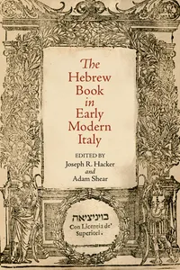 The Hebrew Book in Early Modern Italy_cover