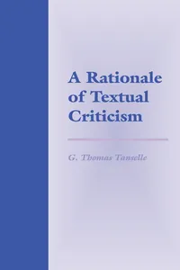 A Rationale of Textual Criticism_cover