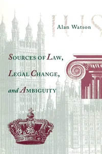 Sources of Law, Legal Change, and Ambiguity_cover