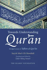 Towards Understanding the Qur'an_cover