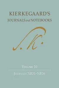 Kierkegaard's Journals and Notebooks Volume 10_cover